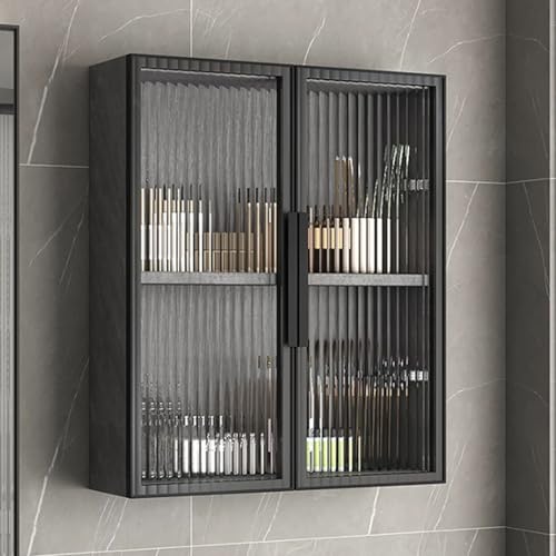 Minimalistischer Wandschrank aus Massivholz mit gehärtetem Glas – elegante Aufbewahrungslösung für Badezimmer, Küche, Schlafzimmer, Wohnzimmer Minimalistischer Wandschrank aus Massivholz mit gehärtetem Glas – elegante Aufbewahrungslösung für Badezimmer, Küche, Schlafzimmer, Wohnzimmer von Generisch