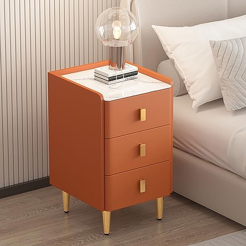 Minimalistischer schmaler Nachttisch mit Kunstleder-umwickelter Oberseite, ultradünnes Design für kleine Räume Minimalistischer schmaler Nachttisch mit Kunstleder-umwickelter Oberseite, ultradünnes Design für kleine Räume von Generisch