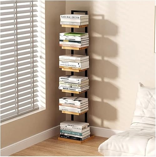 Minimalistisches Bücherregal aus Holz, 6-stöckig, offener Präsentationsständer für Bücher, Fotos, Kunstwerke und Pflanzen, ein- oder doppelseitige Installation Minimalistisches Bücherregal aus Holz, 6-stöckig, offener Präsentationsständer für Bücher, Fotos, Kunstwerke und Pflanzen, ein- oder doppelseitige Installation von Generisch