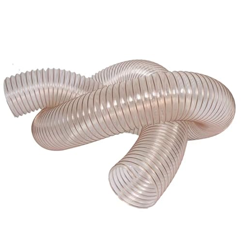 Mittelschwere Saug-Druck PU-Spiralschläuche - Schwer Entflammbar, Vakuumschlauch Leichte Saug-Druck Spiralschlauch Antistatisch, Abriebfest, Schwer Entflammbar (4M, Schlauch Ø innen: 250MM) von Generisch