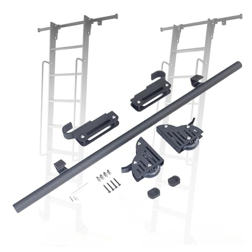MobileLibraryLadderHardwareKitSteelRoundTube16.4ftTrackwithFloorRollerWheelsforIndoorUseAttic & HomeStorageSolutions (No LadderIncluded) von Generisch