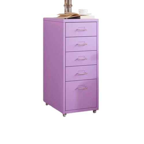 Mobiler Aktenschrank, Büroschrank mit 5 Schubladen, robuster Karbonstahl, modernes violettes Design für Home Office & Wohnzimmer, platzsparender Nizer Mobiler Aktenschrank, Büroschrank mit 5 Schubladen, robuster Karbonstahl, modernes violettes Design für Home Office & Wohnzimmer, platzsparender Nizer von Generisch