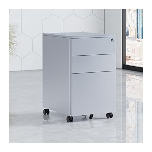 Mobiler Aktenschrank mit Schloss, 3 Schubladen, Stahlaufbewahrung für organisierte Büroräume, bewegliches Bürospind Mobiler Aktenschrank mit Schloss, 3 Schubladen, Stahlaufbewahrung für organisierte Büroräume, bewegliches Bürospind von Generisch