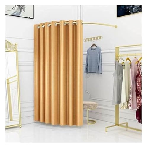 Mobiler Ankleideraum, einfache Privatsphäre, Umkleidekabine für Bekleidungsgeschäfte, 120 x 120 cm, goldfarbener Ankleidebereich, tragbarer Sichtschutz für schnelle Änderungen von Generisch