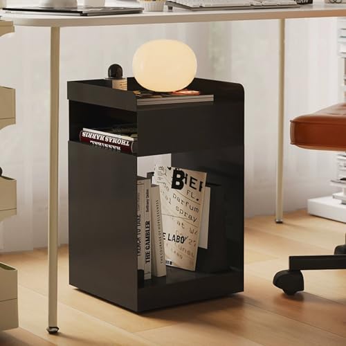 Mobiler Beistelltisch – Moderner rollbarer Nachttisch und Beistelltisch mit Stauraum für Wohnzimmer, Schlafzimmer und Büro Mobiler Beistelltisch – Moderner rollbarer Nachttisch und Beistelltisch mit Stauraum für Wohnzimmer, Schlafzimmer und Büro von Generisch