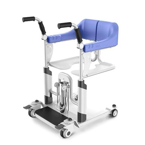 Mobiler Duschstuhl Hydraulischer Patientenlift Transferstuhl mit Rollen und 360° geteiltem Sitz von Generisch