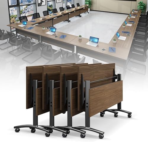Mobiler Klapp-Schreibtisch mit feststellbaren Rollen, faltbares Design für Büro, Zuhause und Klassenzimmer von Generisch