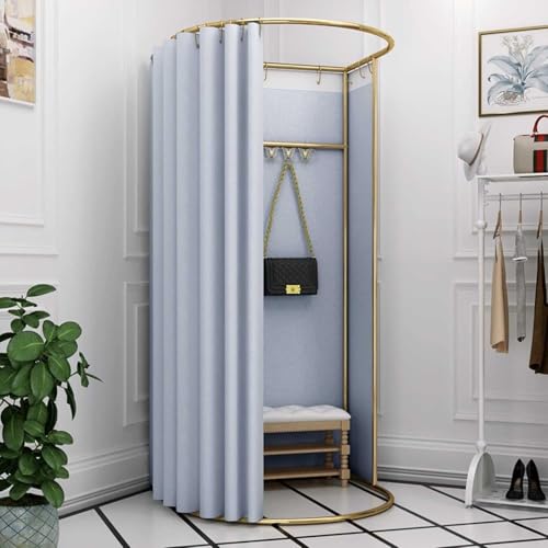 Mobiler bodenstehender Ankleideraumteiler Vorhang Sichtschutz mit abnehmbarem Bekleidungsgeschäft - Stabile Umkleidekabine für Einkaufszentrum - Einfaches leichtes Design Mobiler bodenstehender Ankleideraumteiler Vorhang Sichtschutz mit abnehmbarem Bekleidungsgeschäft - Stabile Umkleidekabine für Einkaufszentrum - Einfaches leichtes Design von Generisch