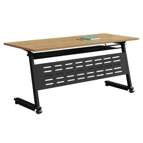Mobiler klappbarer Konferenztisch mit Rollen, rechteckiges Trainings- und Seminartisch-Set (2 Stück, 140 x 59,9 x 74,9 cm, 6 Stück, 159,8 x 59,9 x 74,9 cm), tragbare und platzsparende Lösungen von Generisch