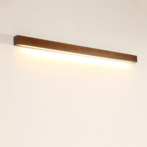 Moderne, lineare LED-Wandleuchte, lang, rechteckig, Wandleuchte aus Walnussholz, Nachttisch- und Hintergrundatmosphärenlampe, 3 Farbmodi, stilvolle Dekoration für Badezimmer und Wohnzimmer Moderne, lineare LED-Wandleuchte, lang, rechteckig, Wandleuchte aus Walnussholz, Nachttisch- und Hintergrundatmosphärenlampe, 3 Farbmodi, stilvolle Dekoration für Badezimmer und Wohnzimmer von Generisch