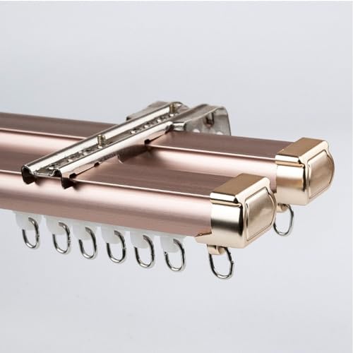 Moderne, robuste Aluminium-Doppel-Vorhangschiene für Raumteiler, Champagner, Wand- oder Deckenmontage Moderne, robuste Aluminium-Doppel-Vorhangschiene für Raumteiler, Champagner, Wand- oder Deckenmontage von Generisch