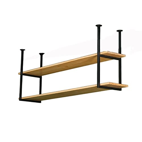 Moderne, schwarze Wandregale, 2 Etagen, Regalhalterungen für einfache Installation, stilvolles dekoratives Regal für Bar oder Restaurant, hängende Aufbewahrungslösung, 100 x 30 x 60 cm Moderne, schwarze Wandregale, 2 Etagen, Regalhalterungen für einfache Installation, stilvolles dekoratives Regal für Bar oder Restaurant, hängende Aufbewahrungslösung, 100 x 30 x 60 cm von Generisch