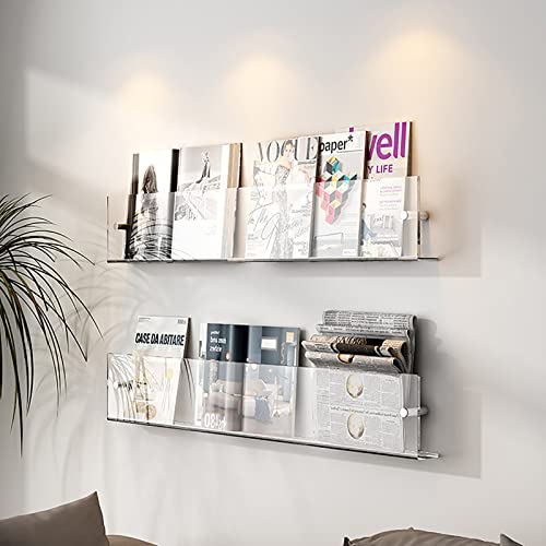Moderne, transparente Acryl-schwebende Regale, 2er-Set, Wandmontage, ideal für Badezimmer, Büro und Zuhause Moderne, transparente Acryl-schwebende Regale, 2er-Set, Wandmontage, ideal für Badezimmer, Büro und Zuhause von Generisch