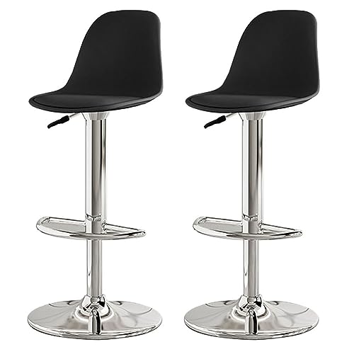 Moderne, verstellbare Barhocker mit Drehgelenk, Barhocker mit Kunstlederpolsterung für Zuhause oder Bar, 2 Stück von Generisch