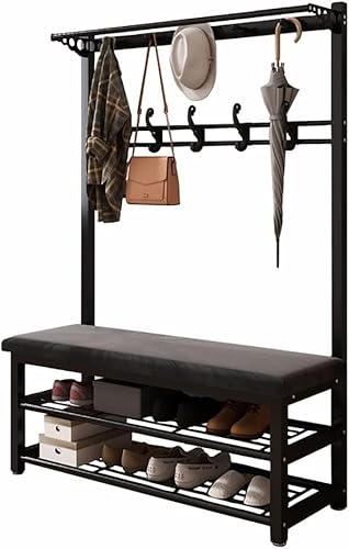 Moderne 3-in-1 Schuhbank Garderobenleiste mit 10 Haken Metall Eingangsbereich nizer Stilvoller Flurständer für Schuhe und Mäntel Platzsparendes Design für Zuhause Moderne 3-in-1 Schuhbank Garderobenleiste mit 10 Haken Metall Eingangsbereich nizer Stilvoller Flurständer für Schuhe und Mäntel Platzsparendes Design für Zuhause von Generisch