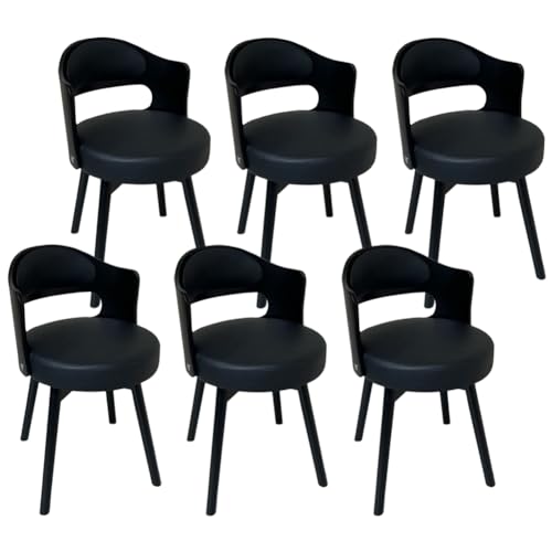 Moderne 360° drehbare Esszimmerstühle mit Lederpolsterung, 4er Set, ergonomisches Design für Esszimmer, Lounge, Büro oder Schminktisch von Generisch