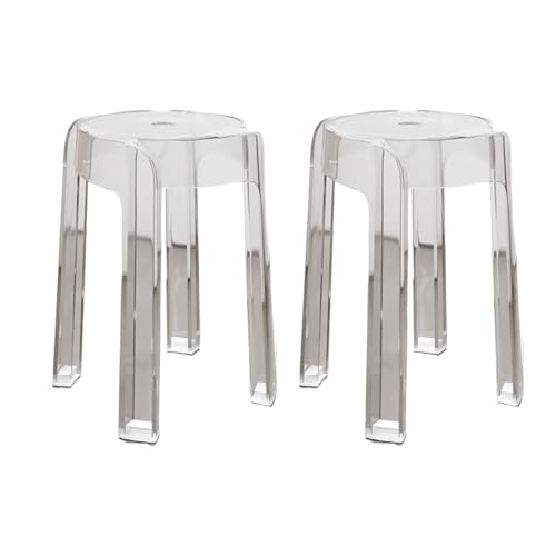 Moderne Acrylstühle 2er Set, stapelbar mit stabiler Tragfähigkeit, Glatte Kanten für Küche, Esszimmer, Bar oder Café Moderne Acrylstühle 2er Set, stapelbar mit stabiler Tragfähigkeit, Glatte Kanten für Küche, Esszimmer, Bar oder Café von Generisch