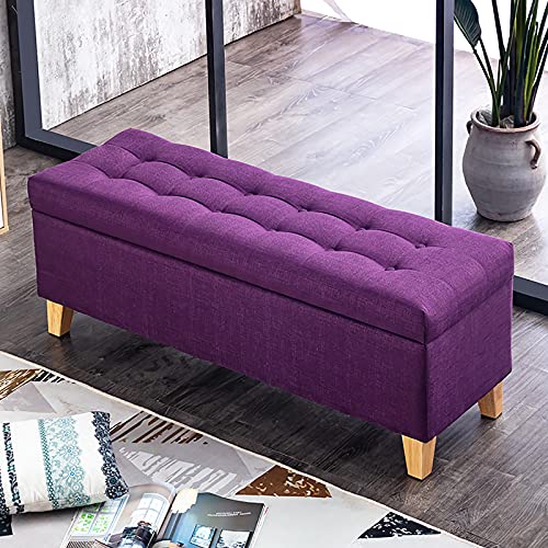 Moderne Aufbewahrungsbank mit Ottomane, Schuhregal, Fußstütze, Leinen, gepolsterte Sofa-Bank für Wohnzimmer & Schlafzimmer, stilvolle Aufbewahrung, Pouf, vielseitiger Fußhocker Moderne Aufbewahrungsbank mit Ottomane, Schuhregal, Fußstütze, Leinen, gepolsterte Sofa-Bank für Wohnzimmer & Schlafzimmer, stilvolle Aufbewahrung, Pouf, vielseitiger Fußhocker von Generisch