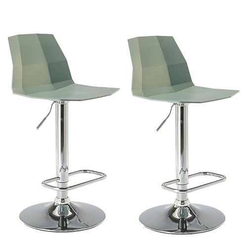 Moderne Barhocker, höhenverstellbar, drehbar, mit Rückenstütze, ideal für Zuhause, Küche, Insel und Theke, 2 Stück von Generisch