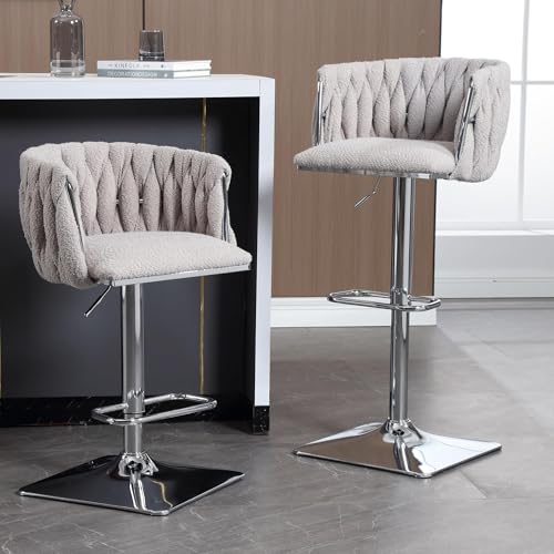 Moderne Barhocker 2er Set mit Rückenlehne, verstellbarer Drehheber, ideal für Frühstücksbars, Theken und Küche Moderne Barhocker 2er Set mit Rückenlehne, verstellbarer Drehheber, ideal für Frühstücksbars, Theken und Küche von Generisch