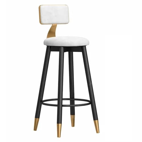 Moderne Barhocker aus Samt mit Rückenlehne – gepolsterte Thekenhöhe Sitzgelegenheit für & Esszimmer – Eisenbeine – bequeme Wohnmöbel Moderne Barhocker aus Samt mit Rückenlehne – gepolsterte Thekenhöhe Sitzgelegenheit für & Esszimmer – Eisenbeine – bequeme Wohnmöbel von Generisch