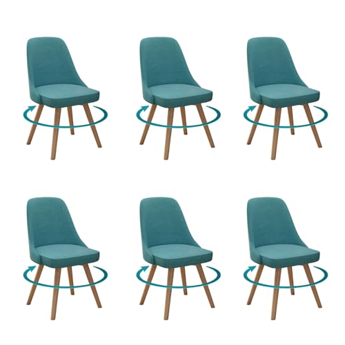Moderne Drehstühle für Esszimmerstühle, 2er-Set, hohe gewellte Rückenlehne, gepolstert, Leder, Massivholz, Küchenstühle unterstützt 136 kg, stilvolles Blau, perfekt für Esszimmer, bequemes Sitzen Moderne Drehstühle für Esszimmerstühle, 2er-Set, hohe gewellte Rückenlehne, gepolstert, Leder, Massivholz, Küchenstühle unterstützt 136 kg, stilvolles Blau, perfekt für Esszimmer, bequemes Sitzen von Generisch