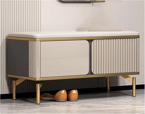 Moderne Eingangsbank mit Schuhaufbewahrung, Multifunktionsmöbel für Wohnzimmer, Flur, Schlafzimmer, stabile Metallbeine von Generisch