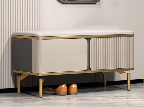Moderne Eingangsbank mit Schuhaufbewahrung, Multifunktionsmöbel für Wohnzimmer, Flur, Schlafzimmer, stabile Metallbeine von Generisch