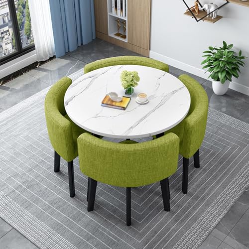 Moderne Esstisch Set mit 4 Stühlen Holz Küchentisch für Wohnzimmer Esszimmer Möbel Set Empfangstisch und Stuhl Kombination von Generisch
