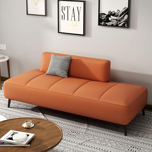 Moderne Esszimmerbank aus PU-Leder mit Metallbeinen und Rückenlehne – Beauty-Möbel für Schlafzimmer und Wartezimmer – gepolstertes Ende der Bettbank – 143 x 70 x 43 cm von Generisch