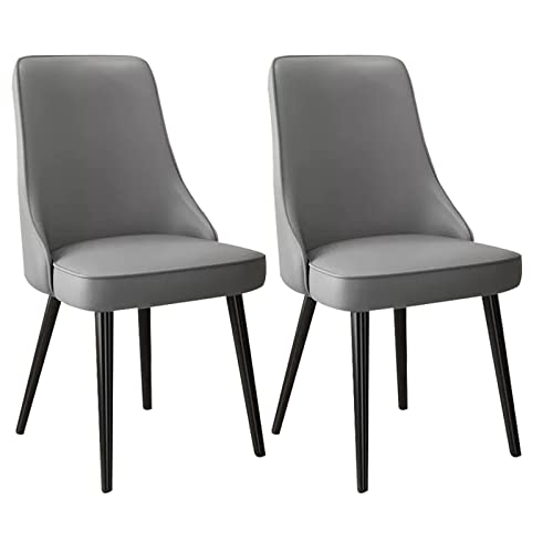 Moderne Esszimmerstühle, 2er-Set, mit verschleißfester Mikrofaser-Leder-Rückenlehne, Seeblau, 48 x 45 x 88 cm von Generisch