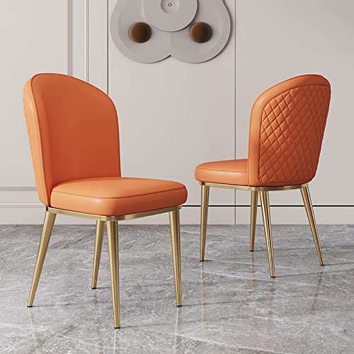 Moderne Esszimmerstühle 2er Set, Bequeme Polsterstühle aus PU-Leder mit Metallbeinen, armloses Design Mitte des Jahrhunderts für Wohnzimmer und Wartebereich Moderne Esszimmerstühle 2er Set, Bequeme Polsterstühle aus PU-Leder mit Metallbeinen, armloses Design Mitte des Jahrhunderts für Wohnzimmer und Wartebereich von Generisch
