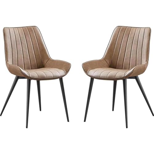 Moderne Esszimmerstühle 2er Set, PU Küchenstuhl mit stabilen Metallbeinen für Wohnzimmer und Lounge Moderne Esszimmerstühle 2er Set, PU Küchenstuhl mit stabilen Metallbeinen für Wohnzimmer und Lounge von Generisch