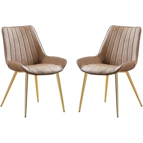 Moderne Esszimmerstühle 2er Set, stabile Metallbeine mit PU-Leder-Polsterung für Küche, Wohnzimmer und Lounge Moderne Esszimmerstühle 2er Set, stabile Metallbeine mit PU-Leder-Polsterung für Küche, Wohnzimmer und Lounge von Generisch