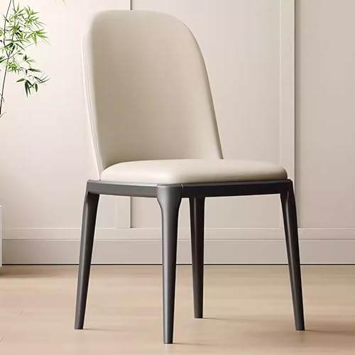 Moderne Esszimmerstühle 2er Set Kunstleder Küchenstühle mit stabilen Metallbeinen Stilvolle Khaki & Schwarz Esszimmermöbel Ergonomischer Komfort Sitz von Generisch