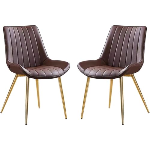 Moderne Esszimmerstühle 2er Set PU Küchenhocker mit stabilen Metallbeinen für Wohnzimmer Lounge und Esszimmer Stilvoll & Möbel von Generisch