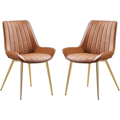 Moderne Esszimmerstühle 2er Set PU Küchenhocker mit stabilen Metallbeinen für Wohnzimmer Lounge und Esszimmer Stilvolle & Bequeme Sitzgelegenheit von Generisch
