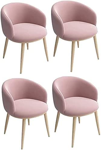 Moderne Esszimmerstühle 4er Set Bequemer Stuhl mit Holzoptik Metallbeinen Stilvolle Gelb Esszimmerstühle für Küche und Esszimmer von Generisch