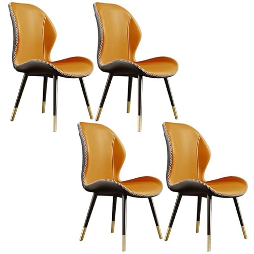 Moderne Esszimmerstühle 4er Set Gelb Skandinavisches Leder Gepolstert Armlehne Frei Stühle mit Matte Finish - Stilvolle Küchen- & Esszimmermöbel Moderne Esszimmerstühle 4er Set Gelb Skandinavisches Leder Gepolstert Armlehne Frei Stühle mit Matte Finish - Stilvolle Küchen- & Esszimmermöbel von Generisch