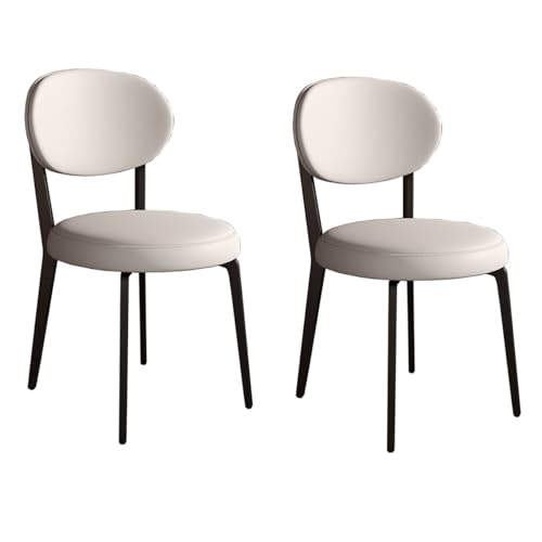 Moderne Esszimmerstühle 4er Set Gepolsterter Küchenstuhl aus Leder mit Metallbeinen, Mitte des Jahrhunderts Armloses Design für Esszimmer und Wohnzimmer Moderne Esszimmerstühle 4er Set Gepolsterter Küchenstuhl aus Leder mit Metallbeinen, Mitte des Jahrhunderts Armloses Design für Esszimmer und Wohnzimmer von Generisch