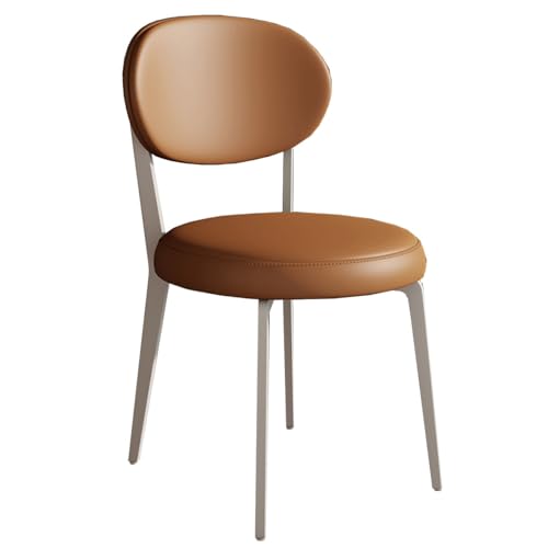 Moderne Esszimmerstühle 4er Set Gepolsterter Küchenstuhl aus Leder mit Metallbeinen, Mitte des Jahrhunderts Armloses Design für Esszimmer und Wohnzimmer von Generisch