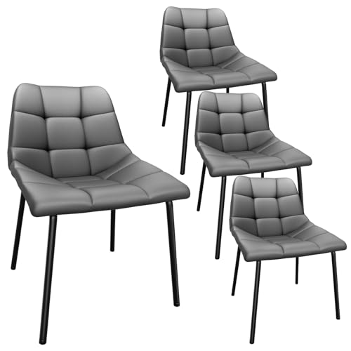 Moderne Esszimmerstühle 4er Set Hohe Rückenlehne Skandinavischer Stil Stabile Metallbeine Kunstleder Küchenstühle für Wohnzimmer und Esszimmer Moderne Esszimmerstühle 4er Set Hohe Rückenlehne Skandinavischer Stil Stabile Metallbeine Kunstleder Küchenstühle für Wohnzimmer und Esszimmer von Generisch