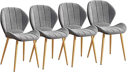 Moderne Esszimmerstühle 4er Set mit Metallbeinen Grau Polsterstühle für Wohnmöbel Moderne Esszimmerstühle 4er Set mit Metallbeinen Grau Polsterstühle für Wohnmöbel von Generisch