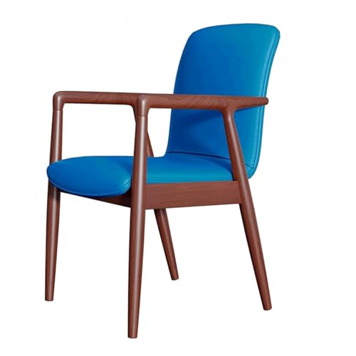 Moderne Esszimmerstühle – Ergonomische Küchenstühle aus Kunstleder mit Armlehnen – Gummibaumholz Esszimmerstühle – unterstützt 150 kg – stilvolles und komfortables Design von Generisch