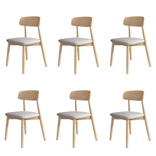 Moderne Esszimmerstühle aus Holz, 4er-Set, Massivholz, Esszimmerstühle mit Rückenlehne, leicht zu reinigen, hellgraue Polsterung, perfekt für Esszimmer Moderne Esszimmerstühle aus Holz, 4er-Set, Massivholz, Esszimmerstühle mit Rückenlehne, leicht zu reinigen, hellgraue Polsterung, perfekt für Esszimmer von Generisch