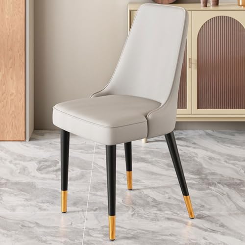 Moderne Esszimmerstühle aus Leder, 2er Set, mit Metallbeinen und Rückenlehne, gepolsterte Küchen-Lounge-Stühle für lässiges Sitzen im Esszimmer, Wohnzimmer oder Schlafzimmer Moderne Esszimmerstühle aus Leder, 2er Set, mit Metallbeinen und Rückenlehne, gepolsterte Küchen-Lounge-Stühle für lässiges Sitzen im Esszimmer, Wohnzimmer oder Schlafzimmer von Generisch