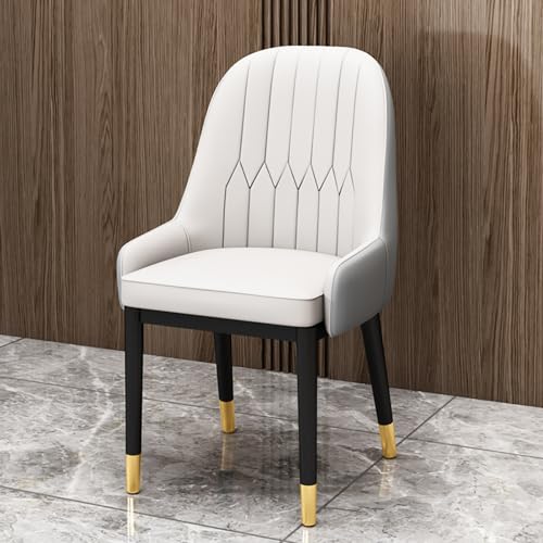Moderne Esszimmerstühle aus Leder mit Metallrahmen, gepolsterter Küchenstuhl mit rutschfestem Fußpolster für Esszimmer, Wohnzimmer, Schlafzimmer, 2er-Set (blau) von Generisch