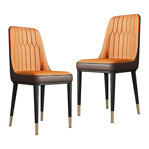 Moderne Esszimmerstühle aus PU-Leder, 2er-Set, gepolsterte Küchenhocker, Metallbeine, stilvolle Wohnzimmer-Stühle, bequeme Esszimmerstühle Moderne Esszimmerstühle aus PU-Leder, 2er-Set, gepolsterte Küchenhocker, Metallbeine, stilvolle Wohnzimmer-Stühle, bequeme Esszimmerstühle von Generisch