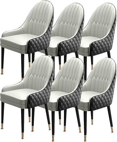 Moderne Esszimmerstühle mit Holzbeinen, Küchenstuhl-Set mit weichem Mikrofaser-Leder, gepolsterter Sitz, Akzentsessel für Heimdekoration (Farbe: A) von Generisch