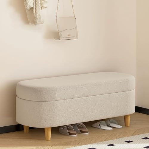 Moderne Flurbank mit gepolstertem Sitz, vielseitige Schuhaufbewahrung für Eingangsbereich, Schlafzimmer und Wohnzimmer, stilvolle Multifunktionsmöbel von Generisch